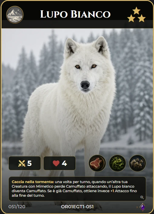 Carta Lupo Bianco di Oranthia Origins